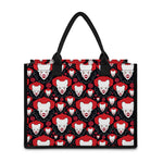 Halloween Scary Clown Pattern Print Canvas Tote Bag