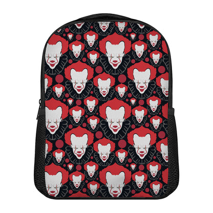 Halloween Scary Clown Pattern Print Casual Backpack