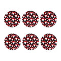 Halloween Scary Clown Pattern Print Coaster Set