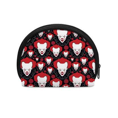 Halloween Scary Clown Pattern Print Coin Purse