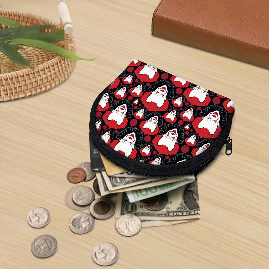 Halloween Scary Clown Pattern Print Coin Purse