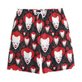 Halloween Scary Clown Pattern Print Cotton Shorts
