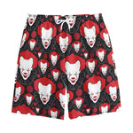 Halloween Scary Clown Pattern Print Cotton Shorts