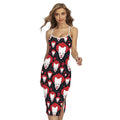 Halloween Scary Clown Pattern Print Cross Back Cami Dress