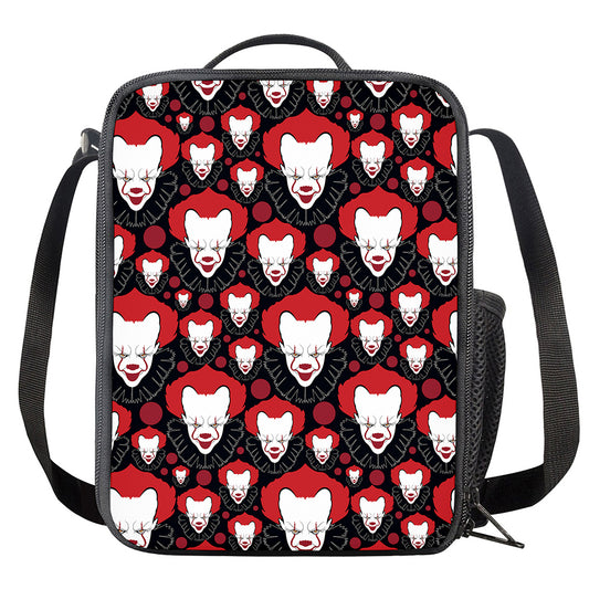 Halloween Scary Clown Pattern Print Crossbody Lunch Bag