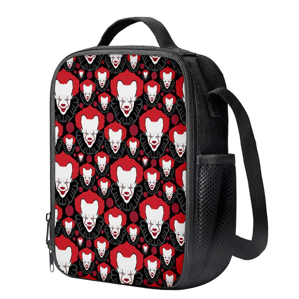 Halloween Scary Clown Pattern Print Crossbody Lunch Bag