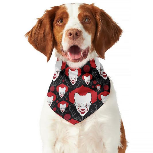 Halloween Scary Clown Pattern Print Dog Bandana