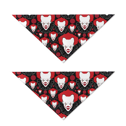 Halloween Scary Clown Pattern Print Dog Bandana