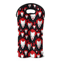 Halloween Scary Clown Pattern Print Double Neoprene Wine Tote