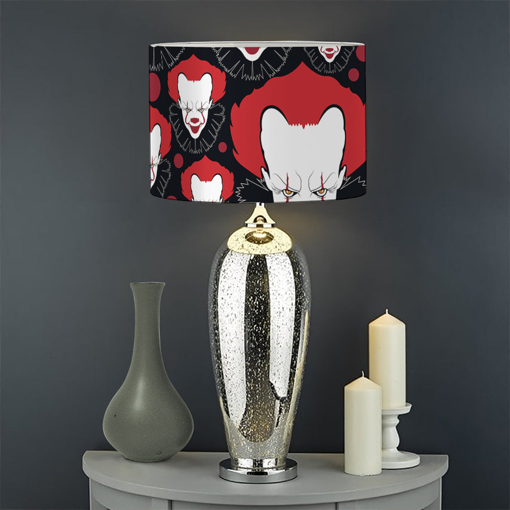 Halloween Scary Clown Pattern Print Drum Lamp Shade