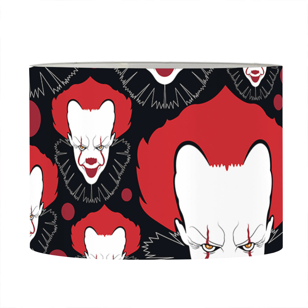 Halloween Scary Clown Pattern Print Drum Lamp Shade