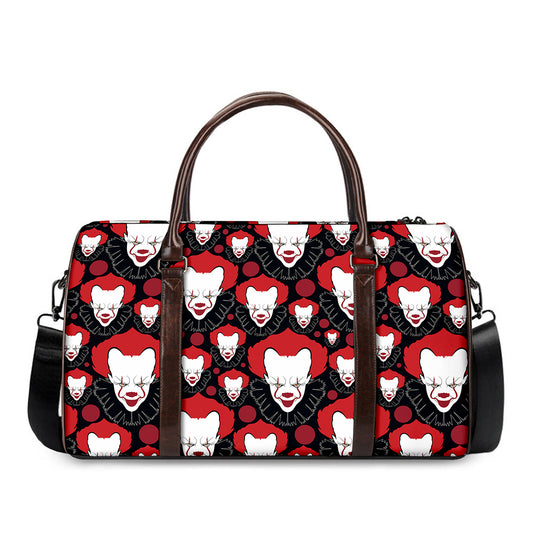 Halloween Scary Clown Pattern Print Duffle Bag