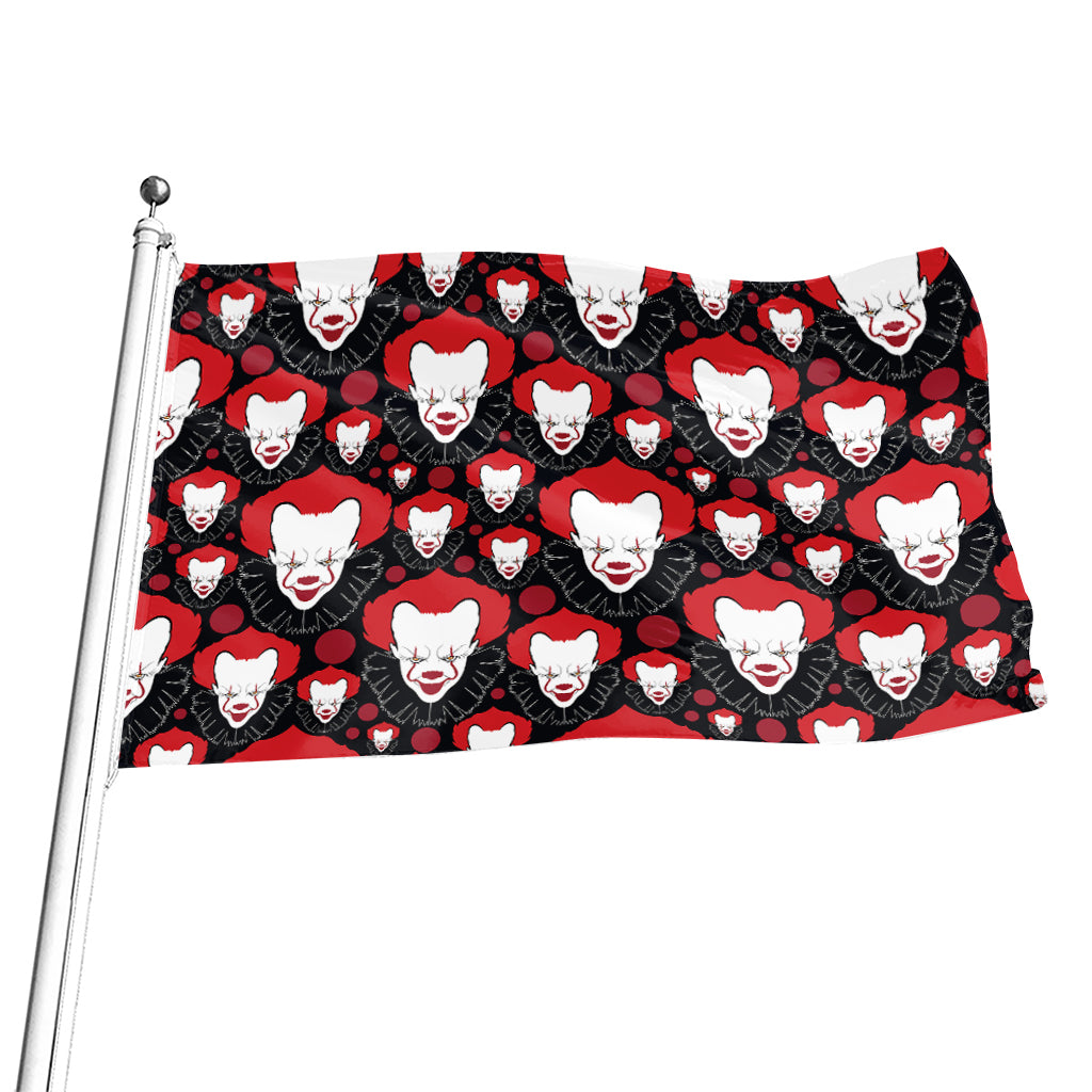 Halloween Scary Clown Pattern Print Flag