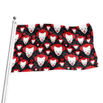 Halloween Scary Clown Pattern Print Flag