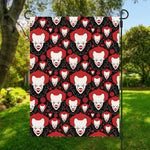 Halloween Scary Clown Pattern Print Garden Flag
