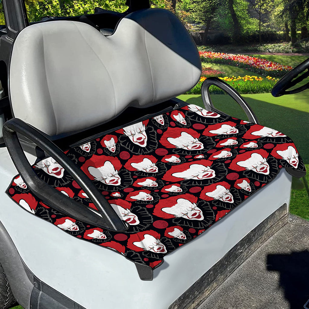 Halloween Scary Clown Pattern Print Golf Cart Seat Cover