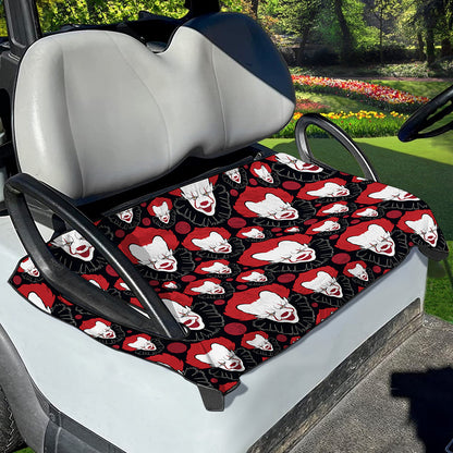 Halloween Scary Clown Pattern Print Golf Cart Seat Cover