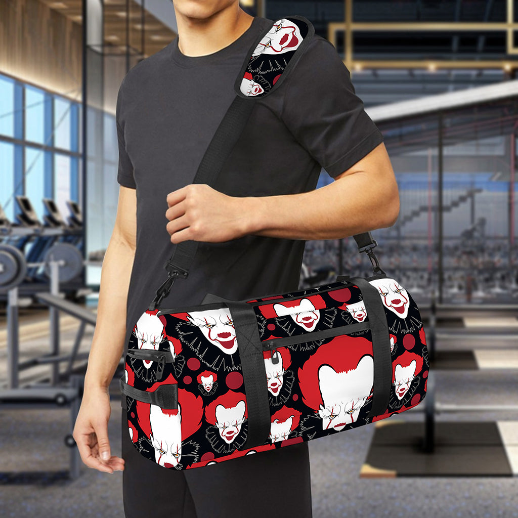 Halloween Scary Clown Pattern Print Gym Bag