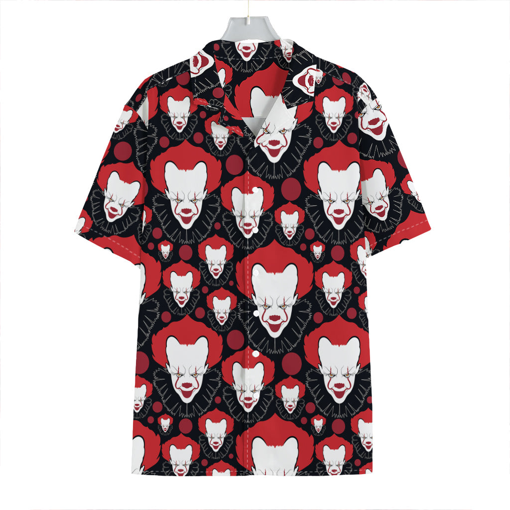 Halloween Scary Clown Pattern Print Hawaiian Shirt