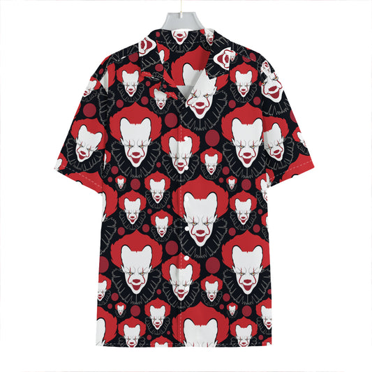 Halloween Scary Clown Pattern Print Hawaiian Shirt