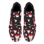 Halloween Scary Clown Pattern Print High Top Leather Sneakers