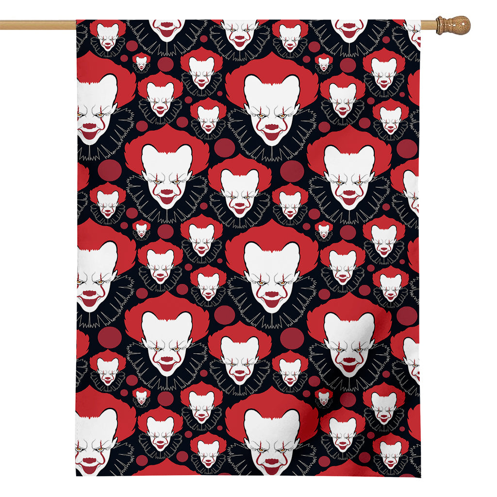 Halloween Scary Clown Pattern Print House Flag