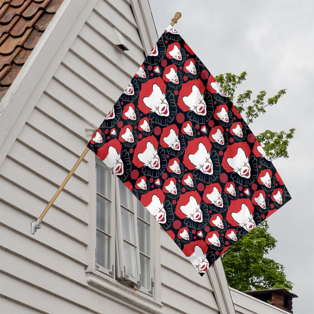 Halloween Scary Clown Pattern Print House Flag