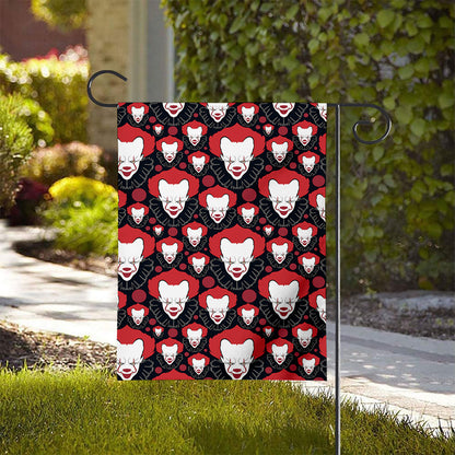 Halloween Scary Clown Pattern Print House Flag