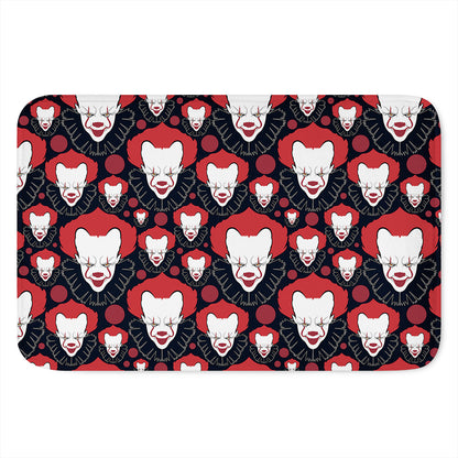 Halloween Scary Clown Pattern Print Indoor Door Mat