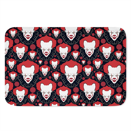 Halloween Scary Clown Pattern Print Indoor Door Mat