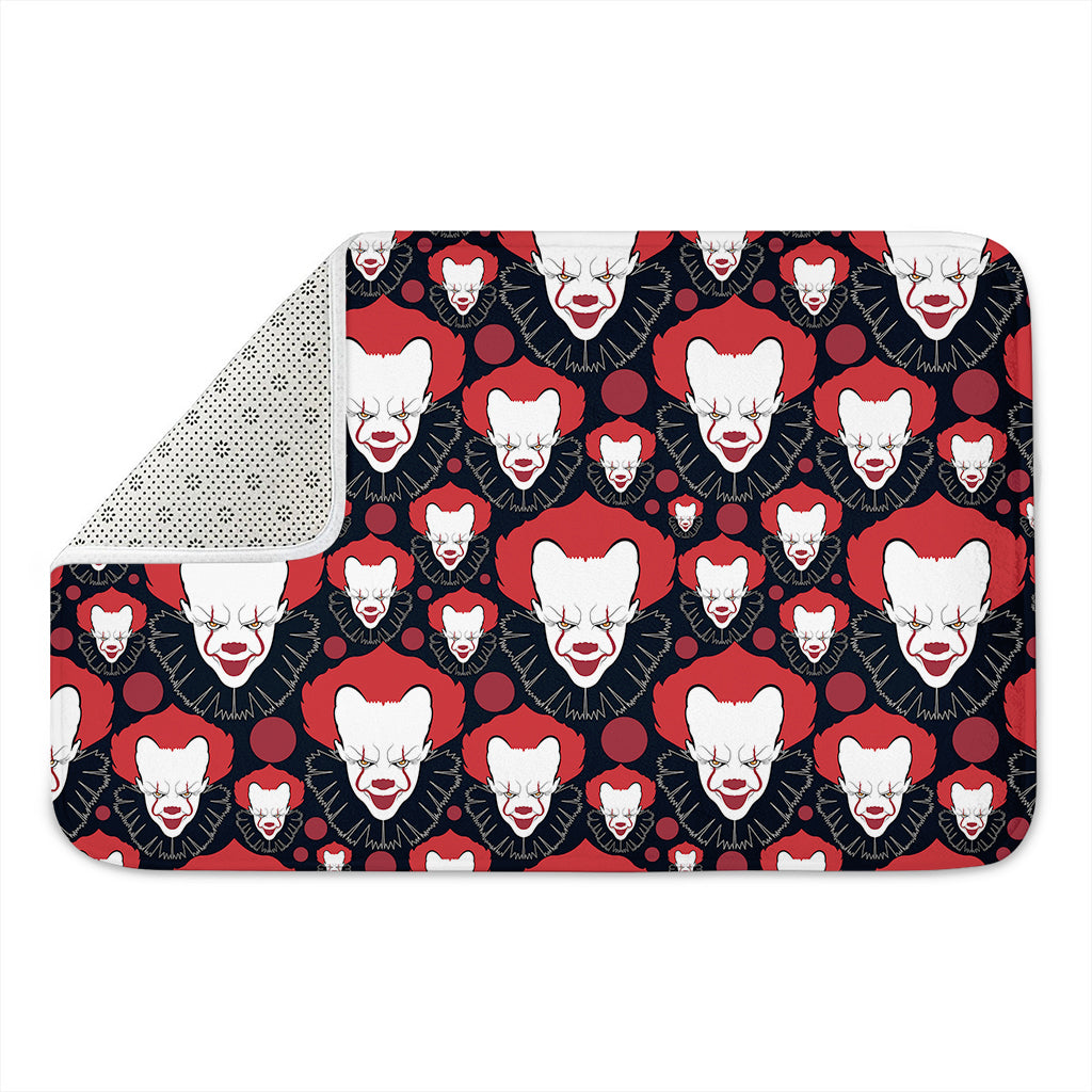 Halloween Scary Clown Pattern Print Indoor Door Mat