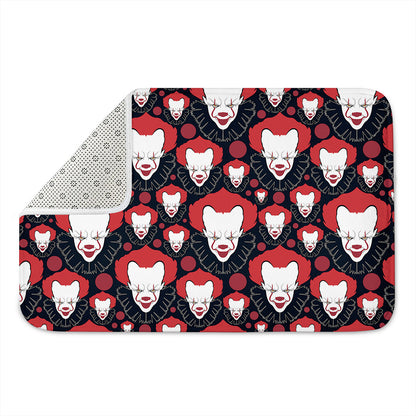 Halloween Scary Clown Pattern Print Indoor Door Mat