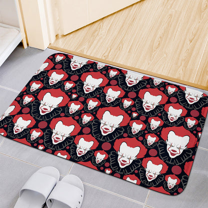 Halloween Scary Clown Pattern Print Indoor Door Mat