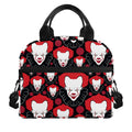 Halloween Scary Clown Pattern Print Insulated Lunch Bag