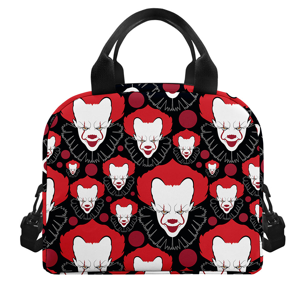 Halloween Scary Clown Pattern Print Insulated Lunch Bag