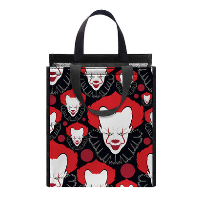Halloween Scary Clown Pattern Print Insulated Lunch Tote
