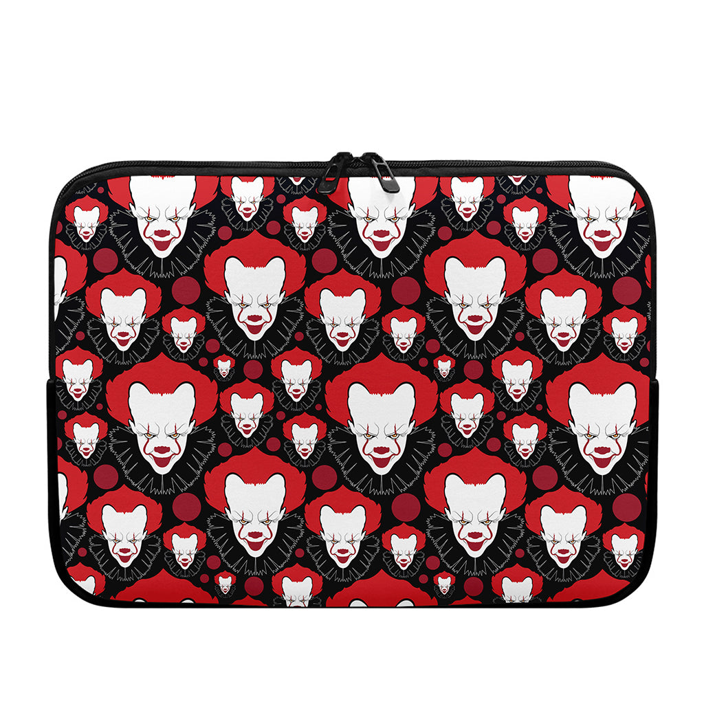 Halloween Scary Clown Pattern Print Laptop Sleeve