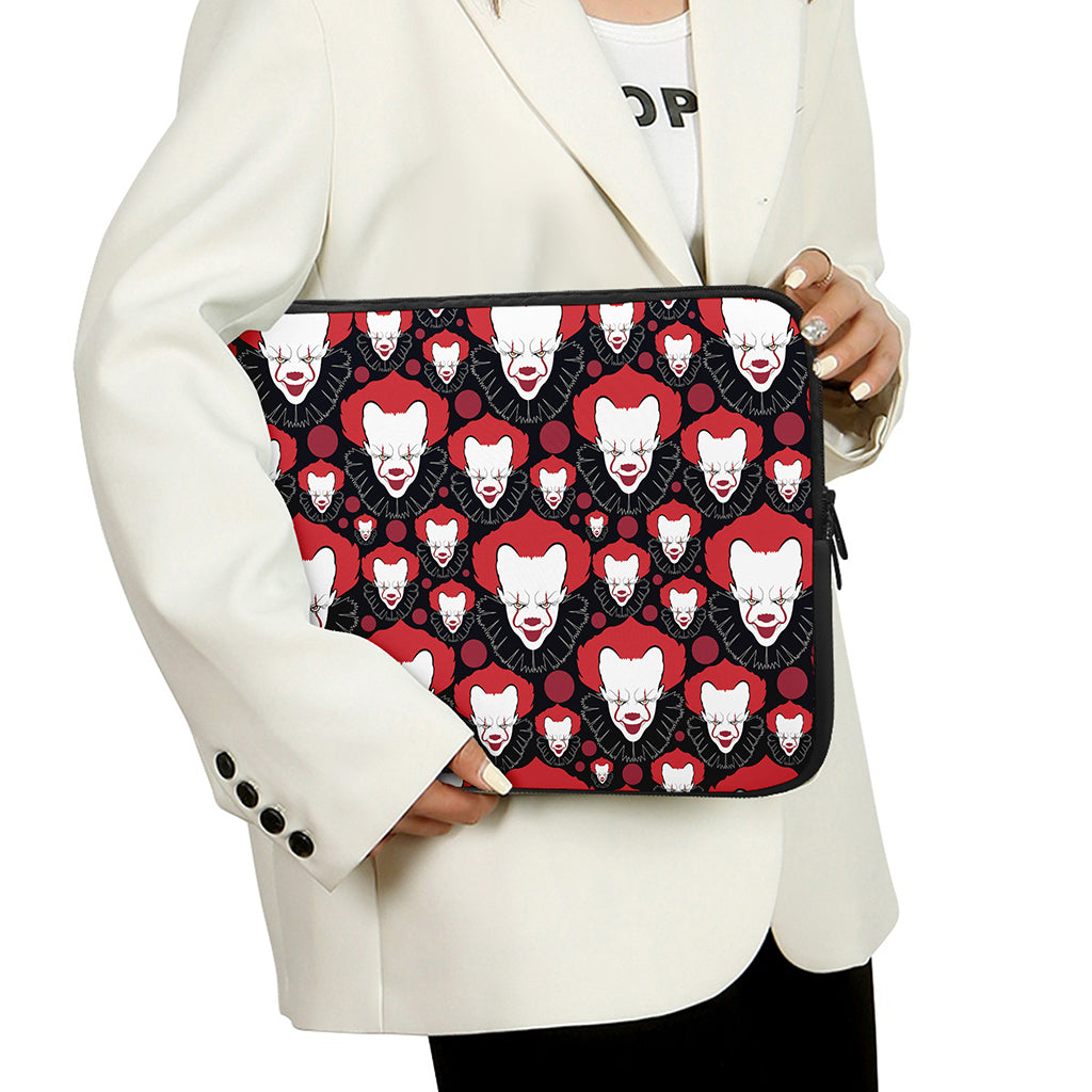 Halloween Scary Clown Pattern Print Laptop Sleeve