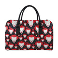 Halloween Scary Clown Pattern Print Leather Duffel Bag