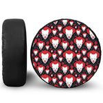 Halloween Scary Clown Pattern Print Leather Spare Tire Cover