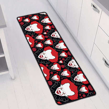 Halloween Scary Clown Pattern Print Long Kitchen Mat