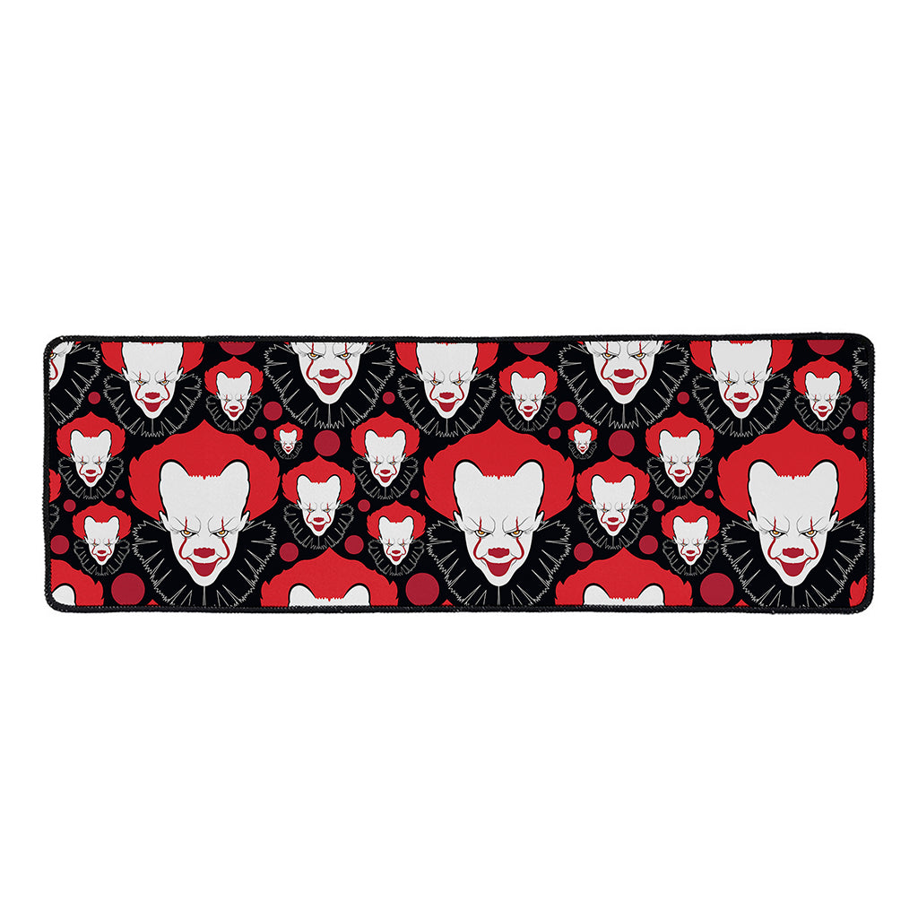 Halloween Scary Clown Pattern Print Long Kitchen Mat