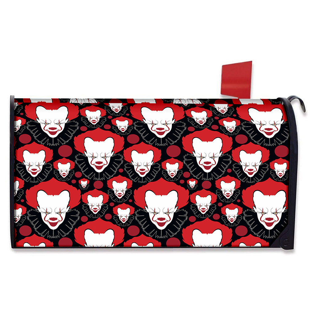 Halloween Scary Clown Pattern Print Mailbox Cover