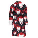 Halloween Scary Clown Pattern Print Men's Bathrobe