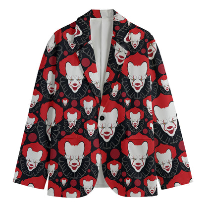 Halloween Scary Clown Pattern Print Men's Blazer
