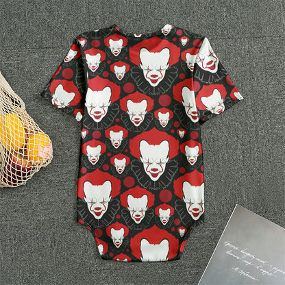 Halloween Scary Clown Pattern Print Men's Bodysuit