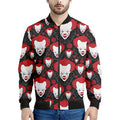 Halloween Scary Clown Pattern Print Men's Bomber Jacket