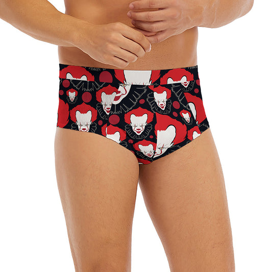 Halloween Scary Clown Pattern Print Men's Briefs