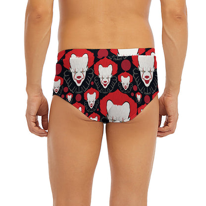 Halloween Scary Clown Pattern Print Men's Briefs
