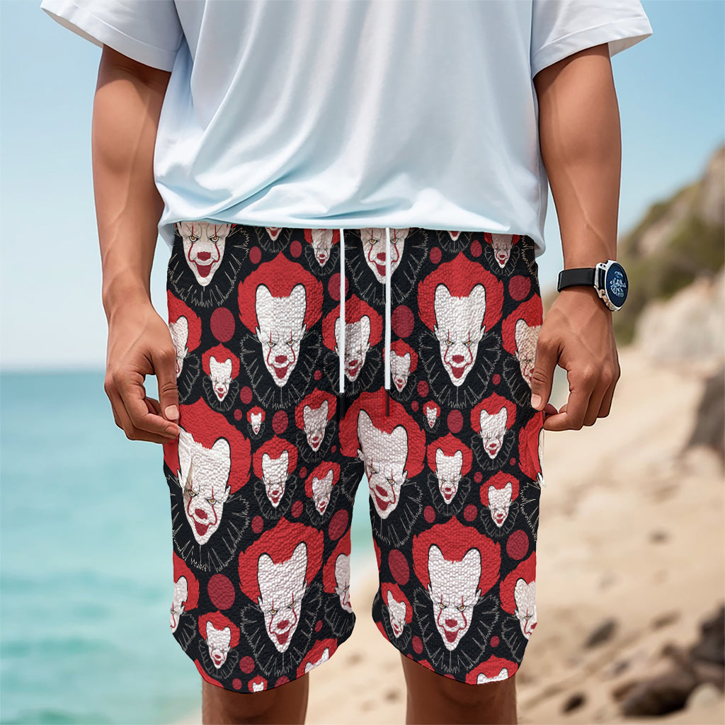 Halloween Scary Clown Pattern Print Men's Cargo Shorts